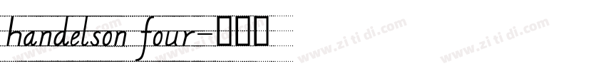 handelson four字体转换